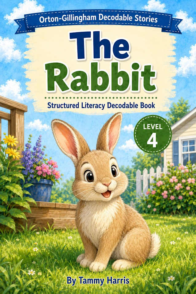 Orton-Gillingham Decodable Stories - Level 4 – The Rabbit : Structured Literacy Decodable Reader for Developing Readers (Level 4 Orton-Gillingham Decodable Stories Book 3)