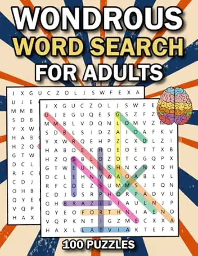 Wondrous Word Search For Adults