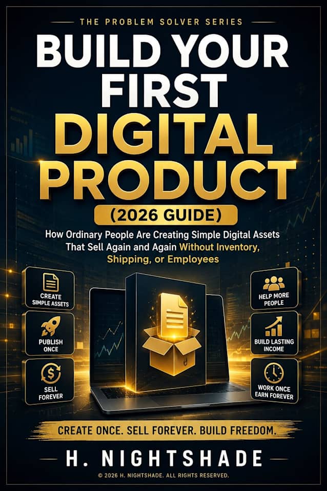BUILD YOUR FIRST DIGITAL PRODUCT (2026 Guide): How Ordinary People Are Creating Simple Digital Assets That Sell Again and Again Without Inventory, Shipping, ... (The Problem Solver Series Book 13)
