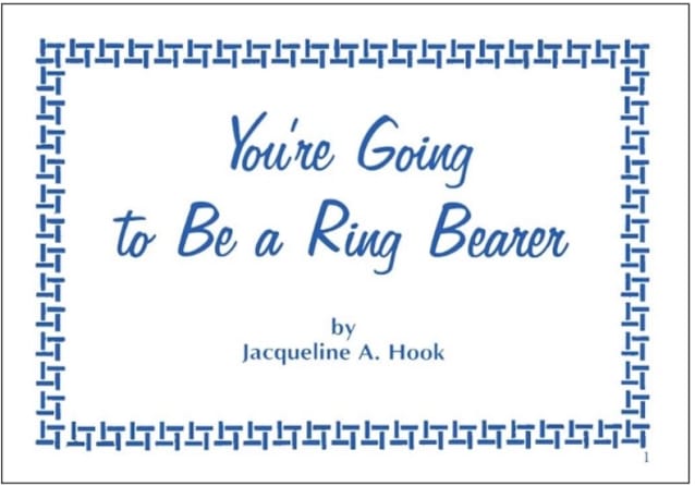 You're Going to Be a Ring Bearer