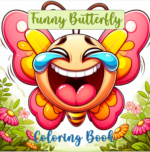 Bold & Easy Funny Butterfly Coloring Book