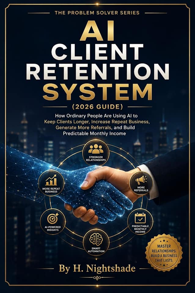 AI CLIENT RETENTION SYSTEM (2026 Guide): How Ordinary People Are Using AI to Keep Clients Longer, Increase Repeat Business, Generate More Referrals, and ... Income (The Problem Solver Series Book 17)