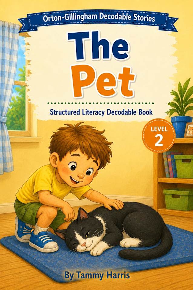 Orton-Gillingham Decodable Stories – Level 2 – The Pet: Structured Literacy Decodable Book (level 2 orton-gillingham decodable stories 1)