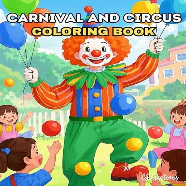 Carnival and Circus Coloring Book for Kids