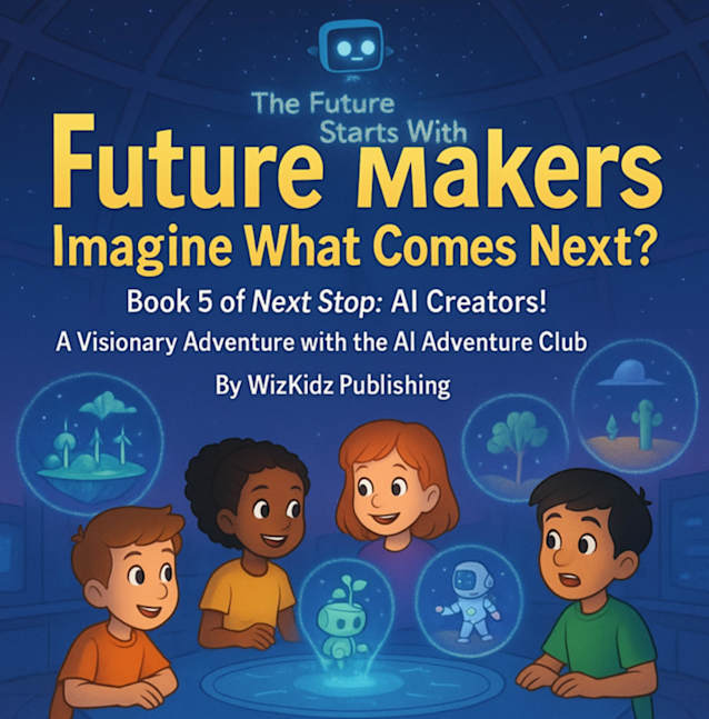 Future Makers – Imagine What Comes Next? (Next Stop: AI Creators! Book 5): A visionary children’s adventure celebrating creativity, AI, innovation, and dreaming big for a better tomorrow For Kids 5-8