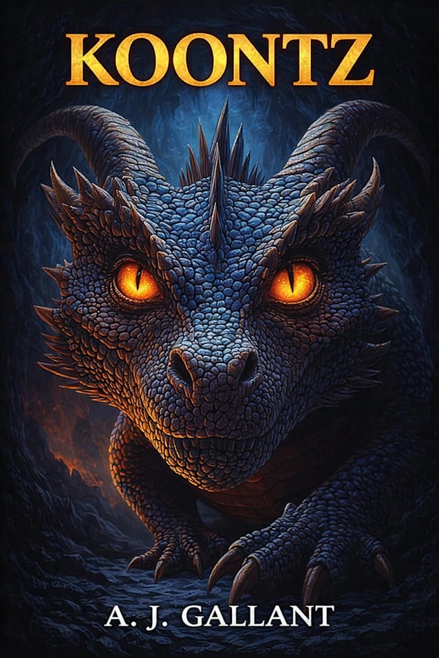 A Dragon named Koontz (Magic, romance, humor, ghosts, and battle.) AVERAGE RATING of A. J.’s books 4 stars +
