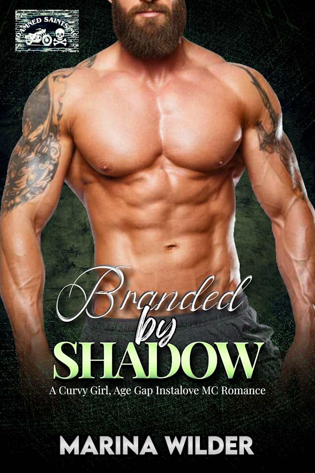 Branded by Shadow: A Curvy Girl, Age Gap Instalove MC Romance (Damned Saints MC Book 10)