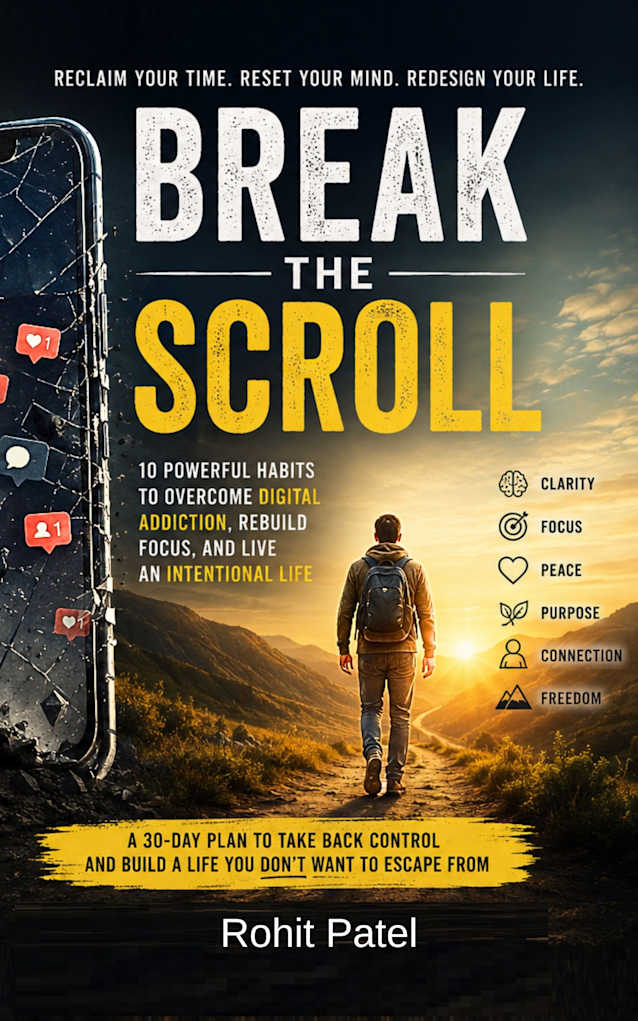Break the Scroll : 10 Powerful Habits to Overcome Digital Addiction, Rebuild Focus, and Live an Intentional Life. The 30-Day Reset for Focus, Presence, and Emotional Peace