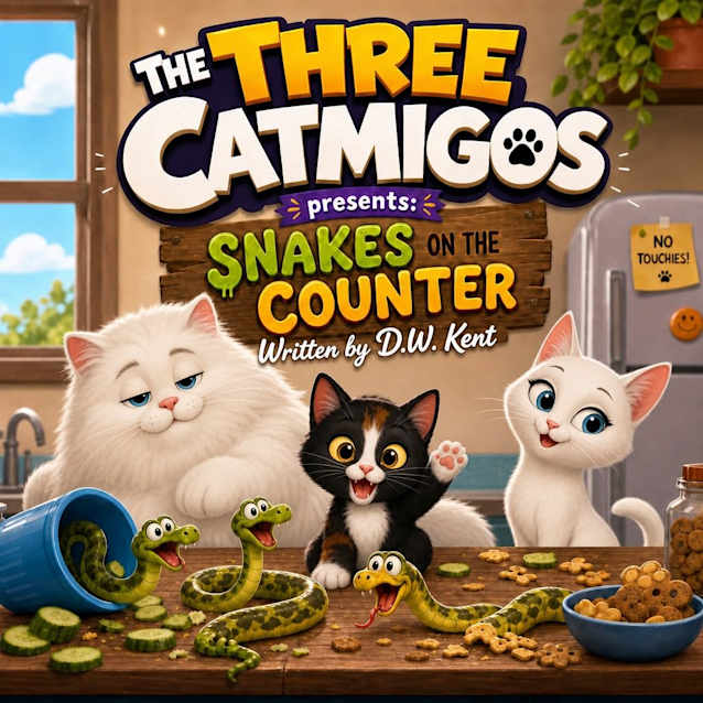 The Three Catmigos Presents: Snakes on the Counter