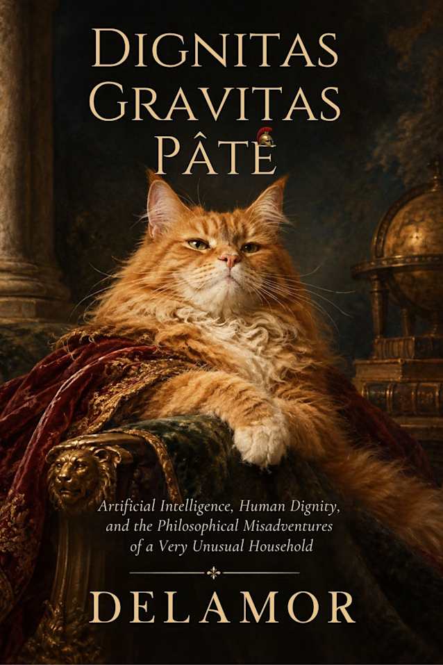 Dignitas. Gravitas. Pâté. : Artificial Intelligence, Human Dignity, and the Philosophical Misadventures of a Very Unusual Household