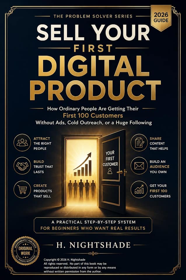 SELL YOUR FIRST DIGITAL PRODUCT (2026 Guide): How Ordinary People Are Getting Their First 100 Customers Without Ads, Cold Outreach, or a Huge Following (The Problem Solver Series Book 14)