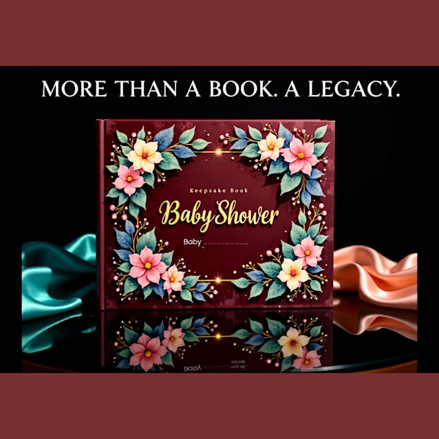  Personalized Baby Shower Keepsake Photo Book | Unique 8x8 Gift for Moms & Kids | 24 Pages to Fill At Your Own Pace