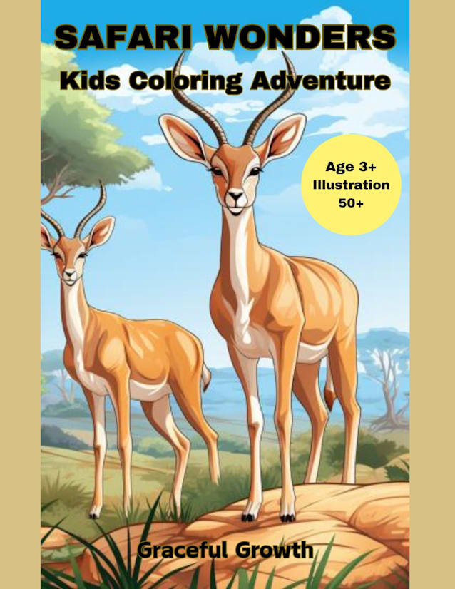 "SAFARI WONDERS" Kids Coloring Adventure