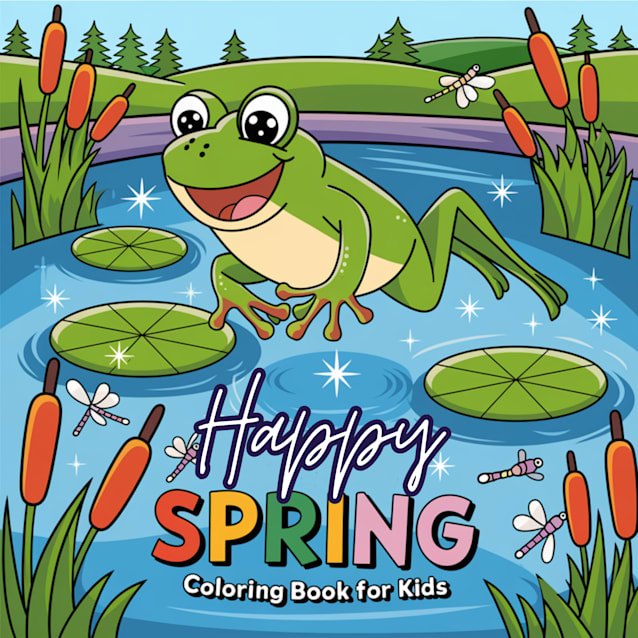 Happy Spring - A Whimsical Coloring Book for All Ages