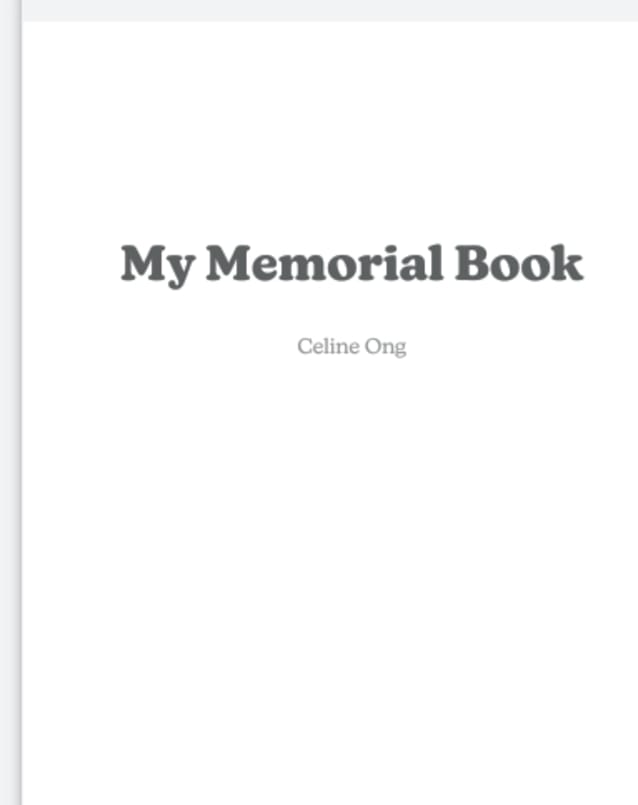 My Memorial book