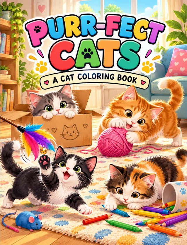 Childen's Purrr-fect Coloring Book