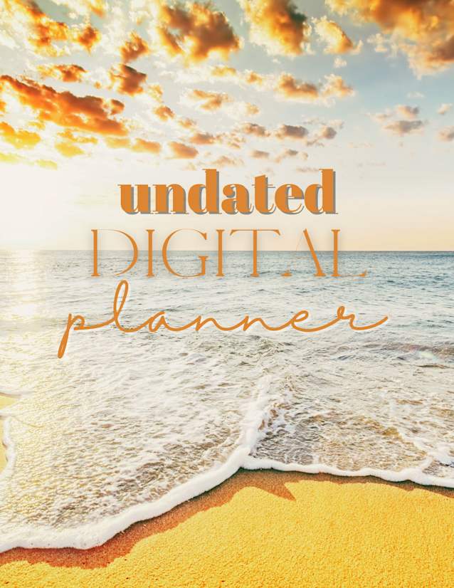 Undated Digital Planner – Daily, Weekly & Monthly Planner for iPad | GoodNotes & Notability