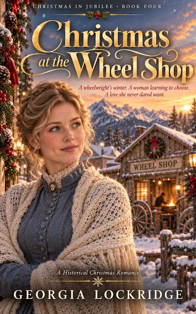 Christmas at the Wheel Shop: A Sweet Christian Mail-Order Bride Romance (Christmas in Jubilee Book 4)