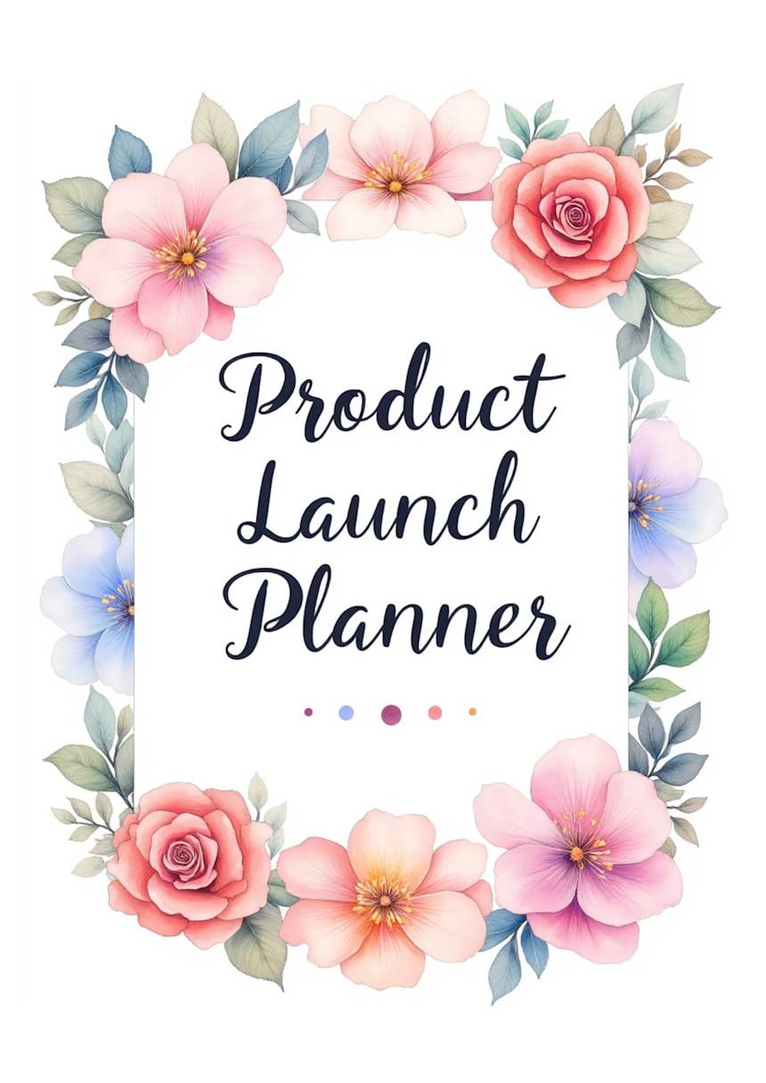 Product Launch Planner | Digital Download | A4 43 Pages  by Monessa Villarino