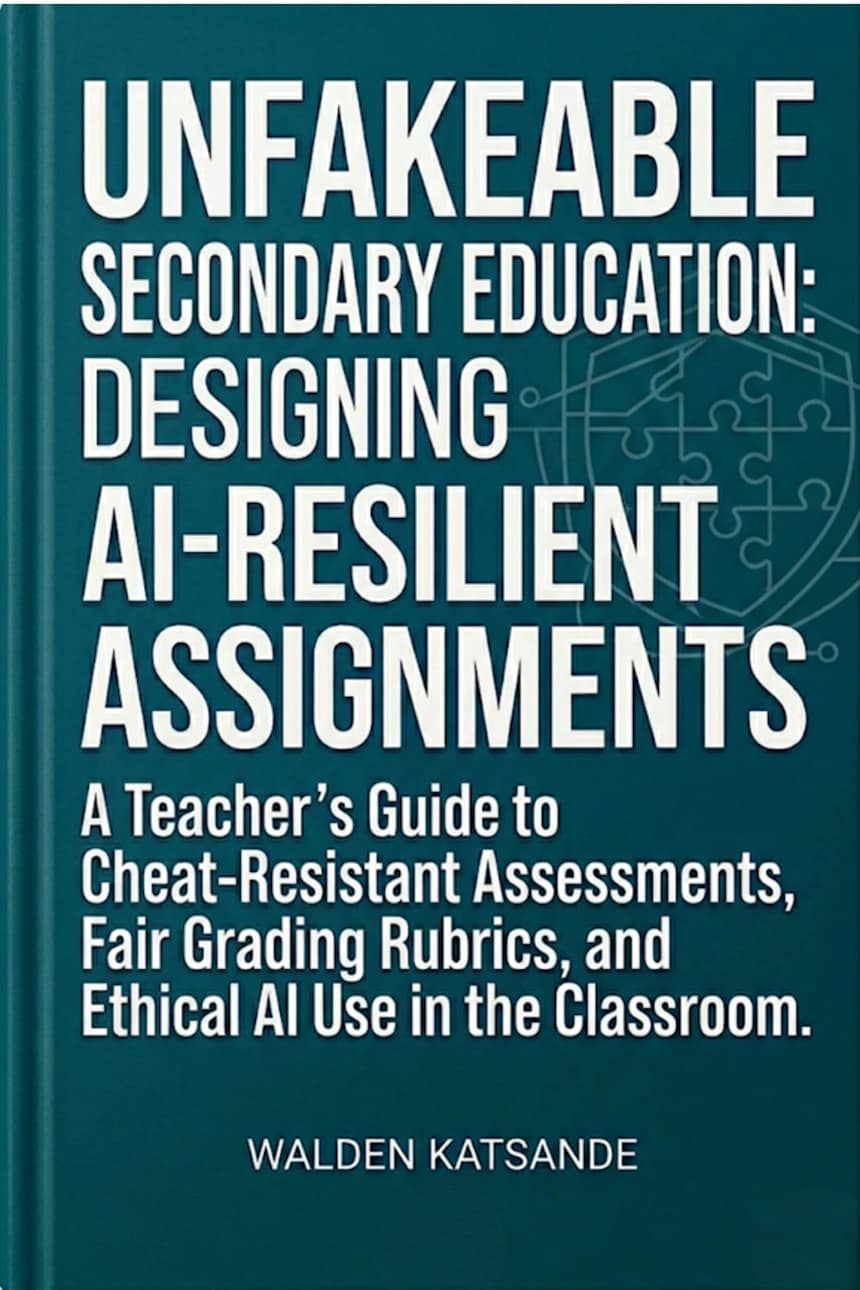 Unfakeable Secondary Education: Designing AI-Resilient Assignments : A Teacher’s Guide to Cheat-Resistant Assessments, Fair Grading Rubrics, and Ethical AI Use in the Classroom. by WizKidz Publishing