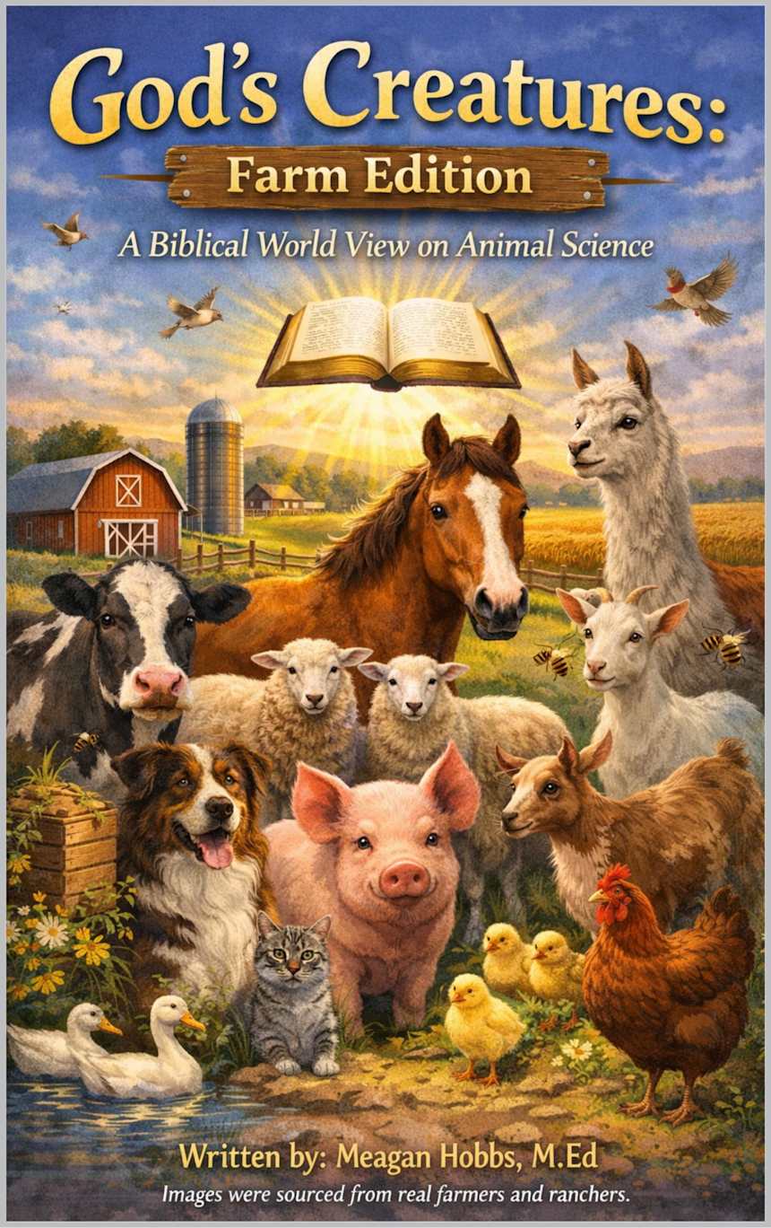 God’s Creatures Farm Edition: Animal Science from a Biblical Worldview (Agriculture from a Biblical Worldview) by Meagan Hobbs
