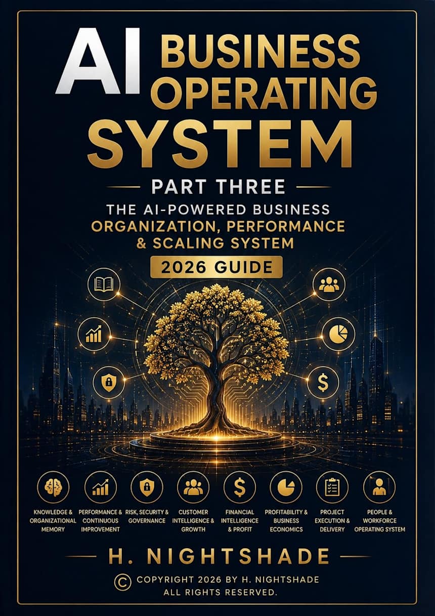 AI BUSINESS OPERATING SYSTEM — PART THREE—: THE AI-POWERED BUSINESS ORGANIZATION, PERFORMANCE & SCALING SYSTEM 2026 Guide (The Problem Solver Series Book 25) by H . Nightshade