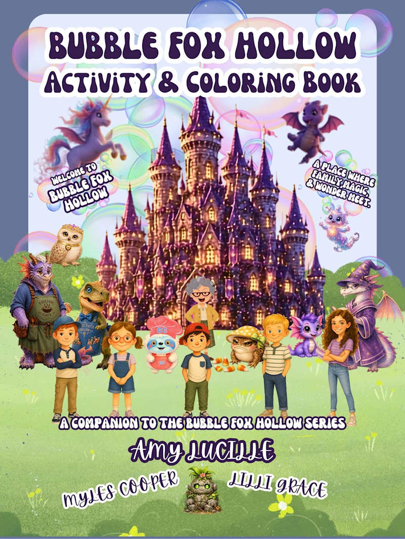 Cover of the Bubble Fox Hollow Activity and Coloring Book