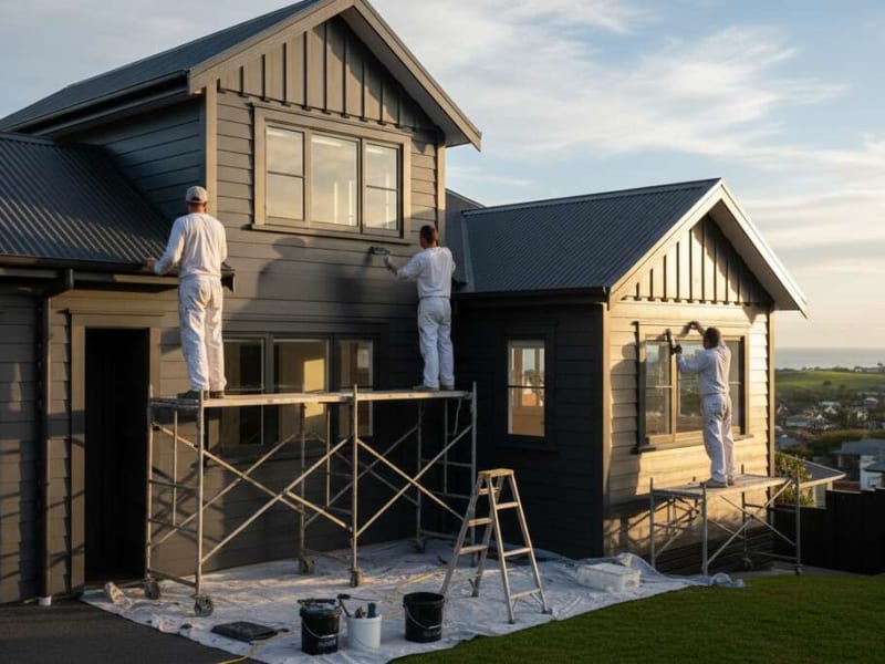 Dark Exterior House Paint Colour Ideas &#038; Inspiration Gallery: Stunning Colour Schemes for Your NZ Home&#8217;s Exterior
