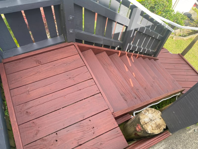 Quetta Street deck staining