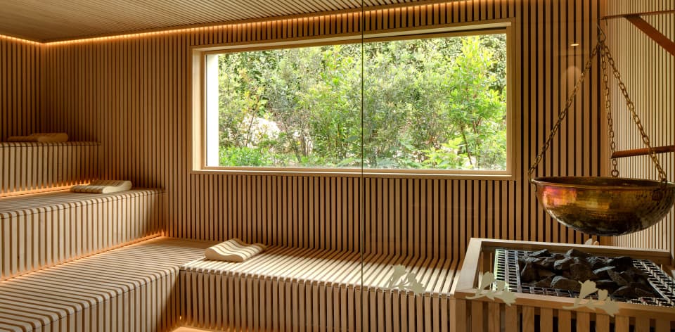 Sauna aux herbes Le Domaine du Mas de Pierre Saint-Paul-de-Vence - soin thalasso Méditerranée
