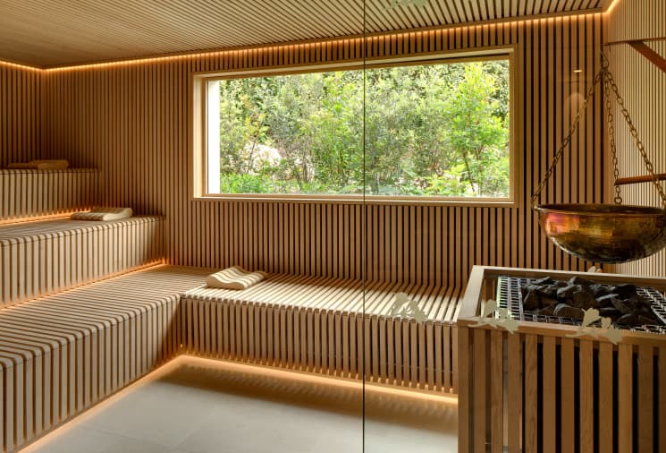 Sauna aux herbes Le Domaine du Mas de Pierre Saint-Paul-de-Vence - soin thalasso Méditerranée