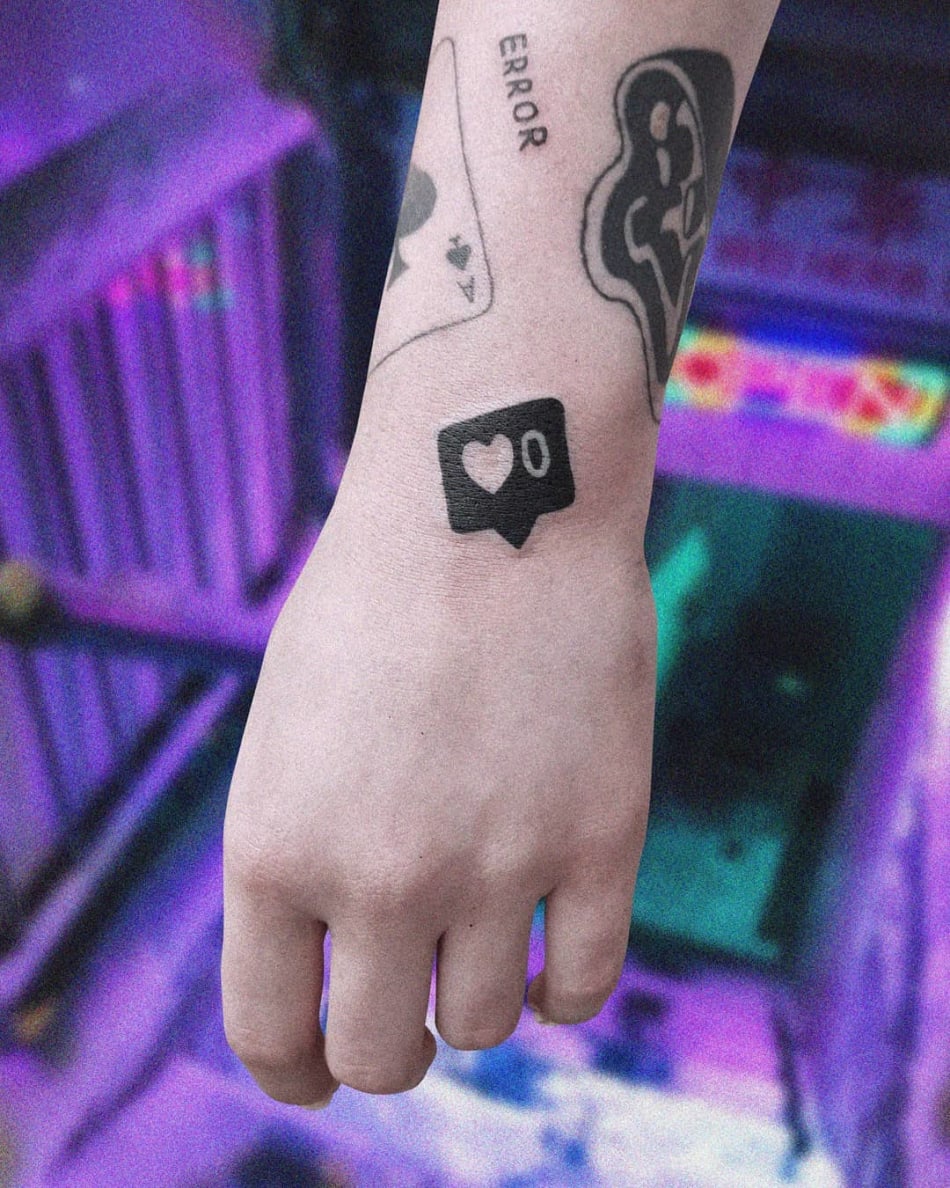 heart like social media tattoo by 404 Tearzzz