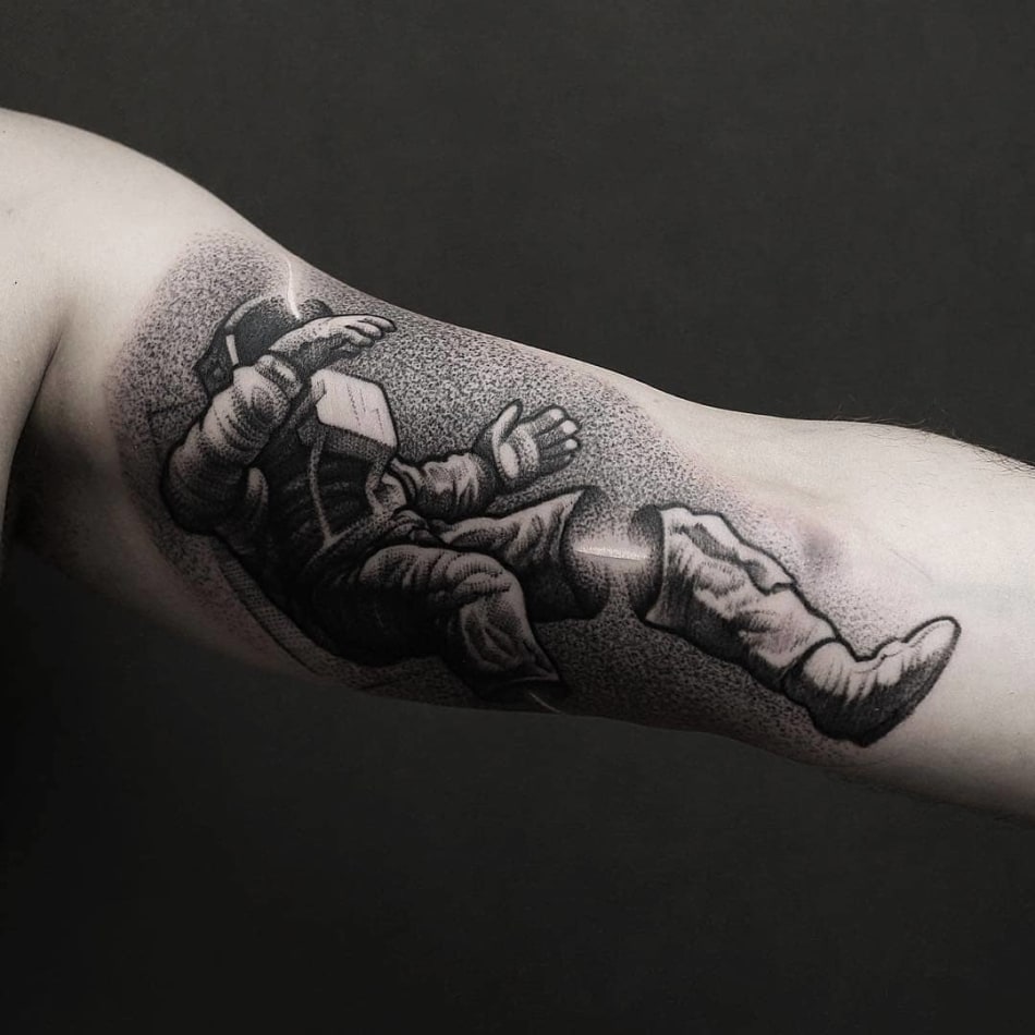 Astronaut Space Tattoo