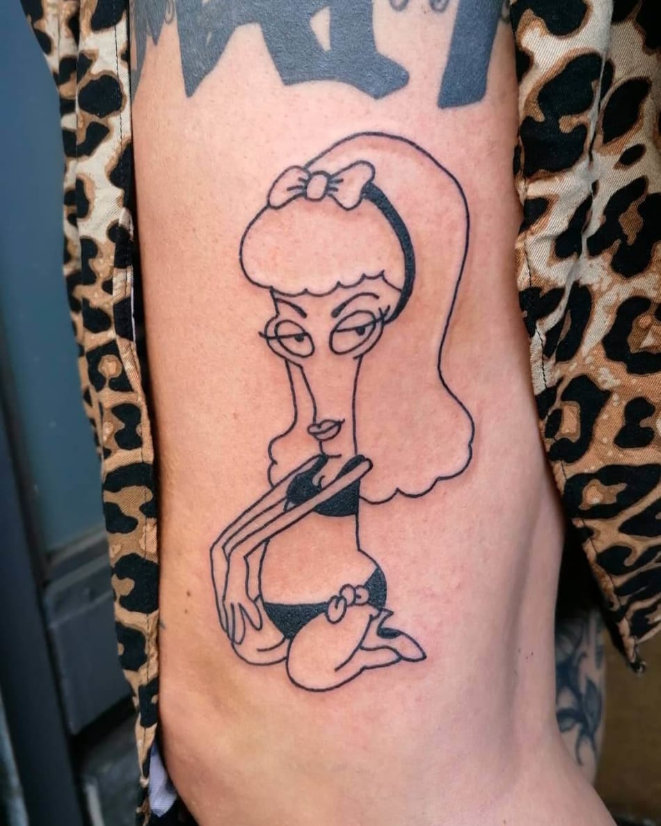 roger american dad tattoo by Benjamin Kluk