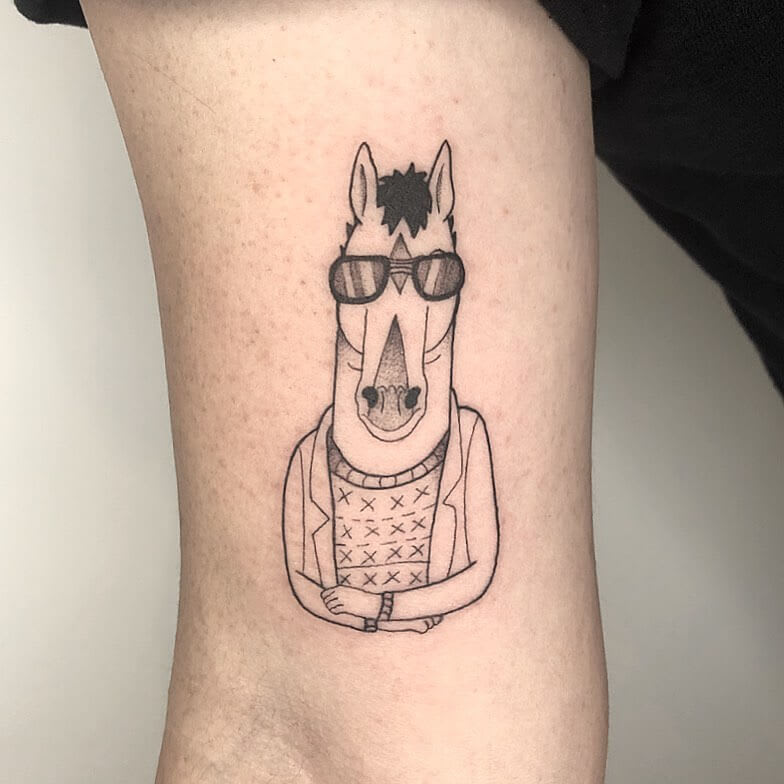 Bojack Horseman tattoo by Brenda Mena