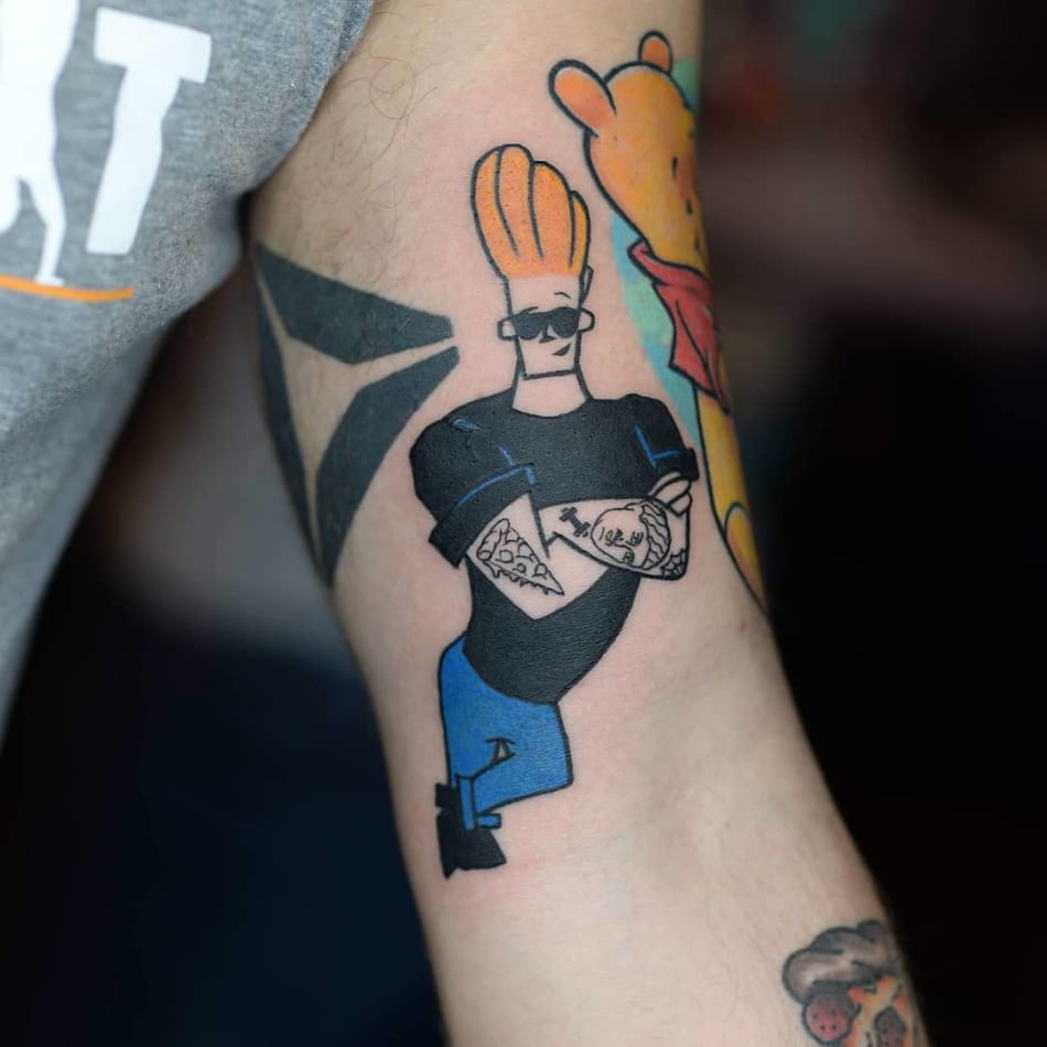 Childhood tv show Johnny Bravo tattoo