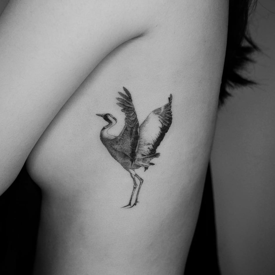 Dani Sanz Bird Tattoo