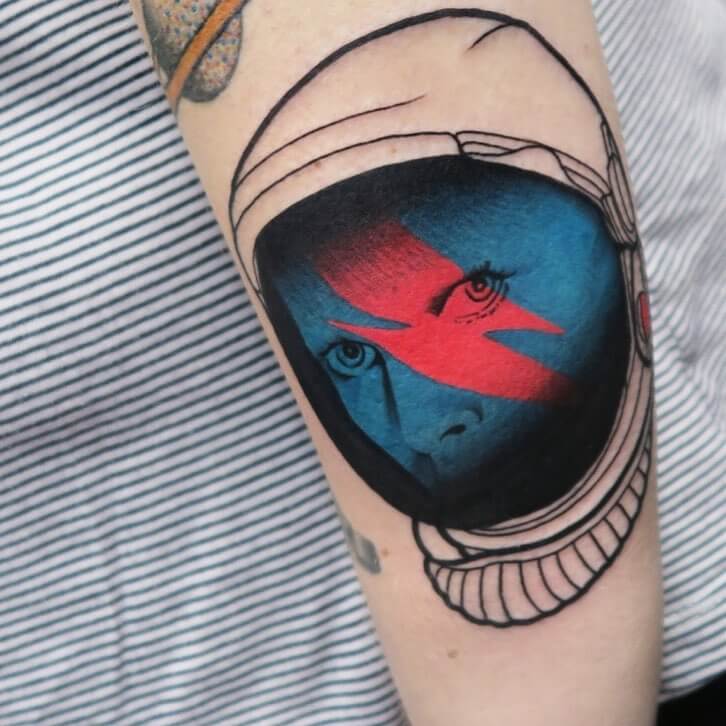 David Bowie space tattoo