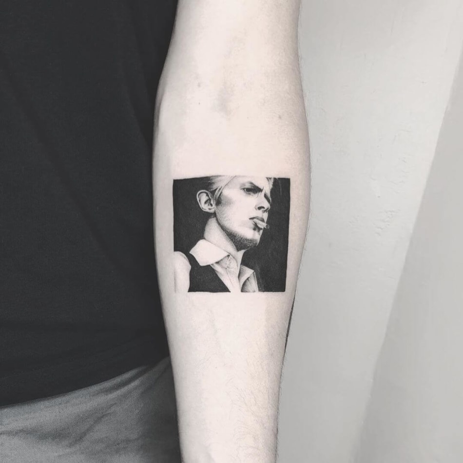 David Bowie tattoo portrait