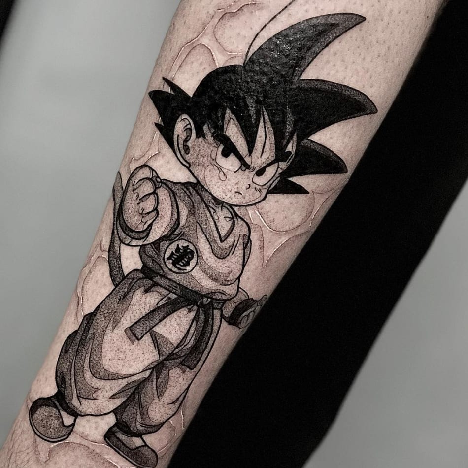 Dragon Ball tattoo young Goku