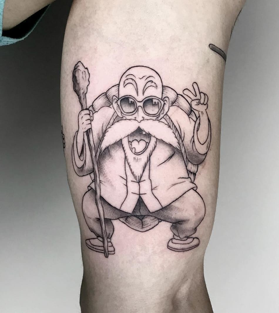 Dragon Ball tattoo Master Roshi