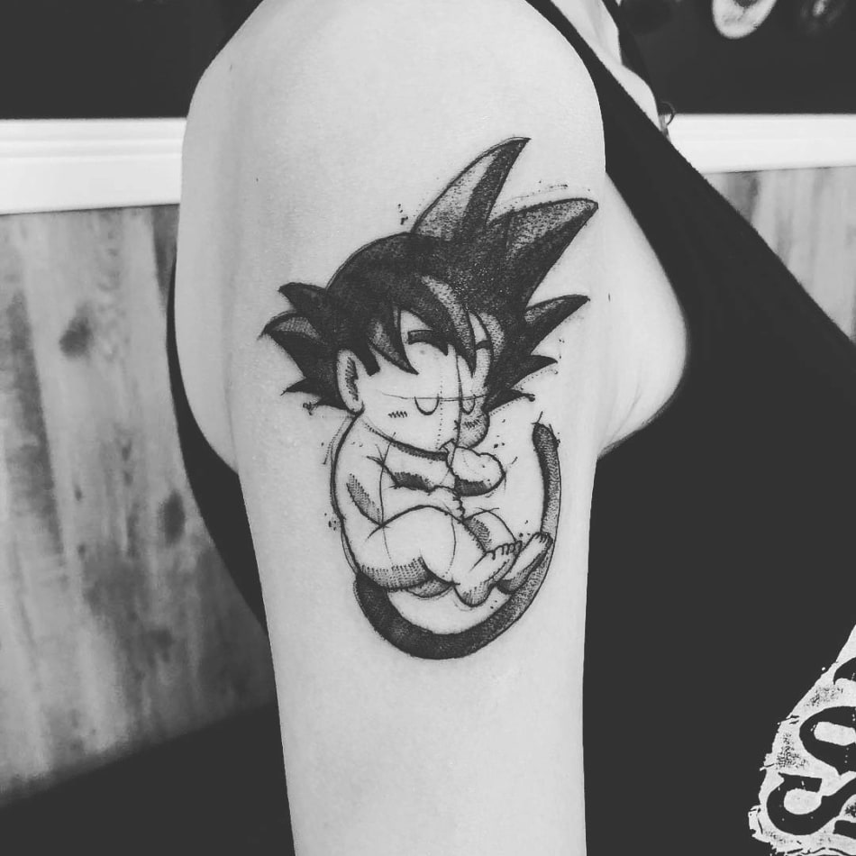Dragon Ball tattoo Young goku