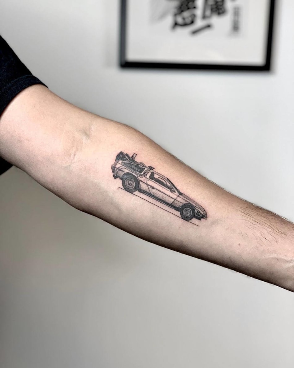 car portrait tattoo by Ego Romantic