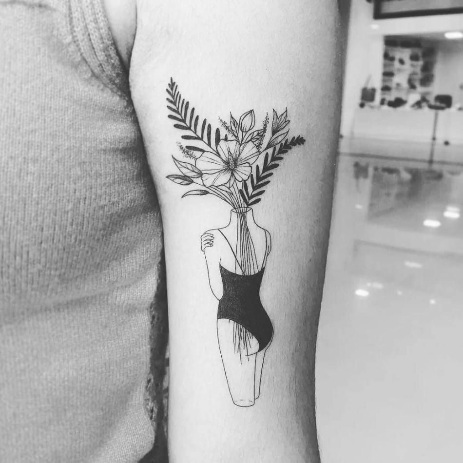 Flower Head Tattoo  Head tattoos Tattoos for women Health tattoo