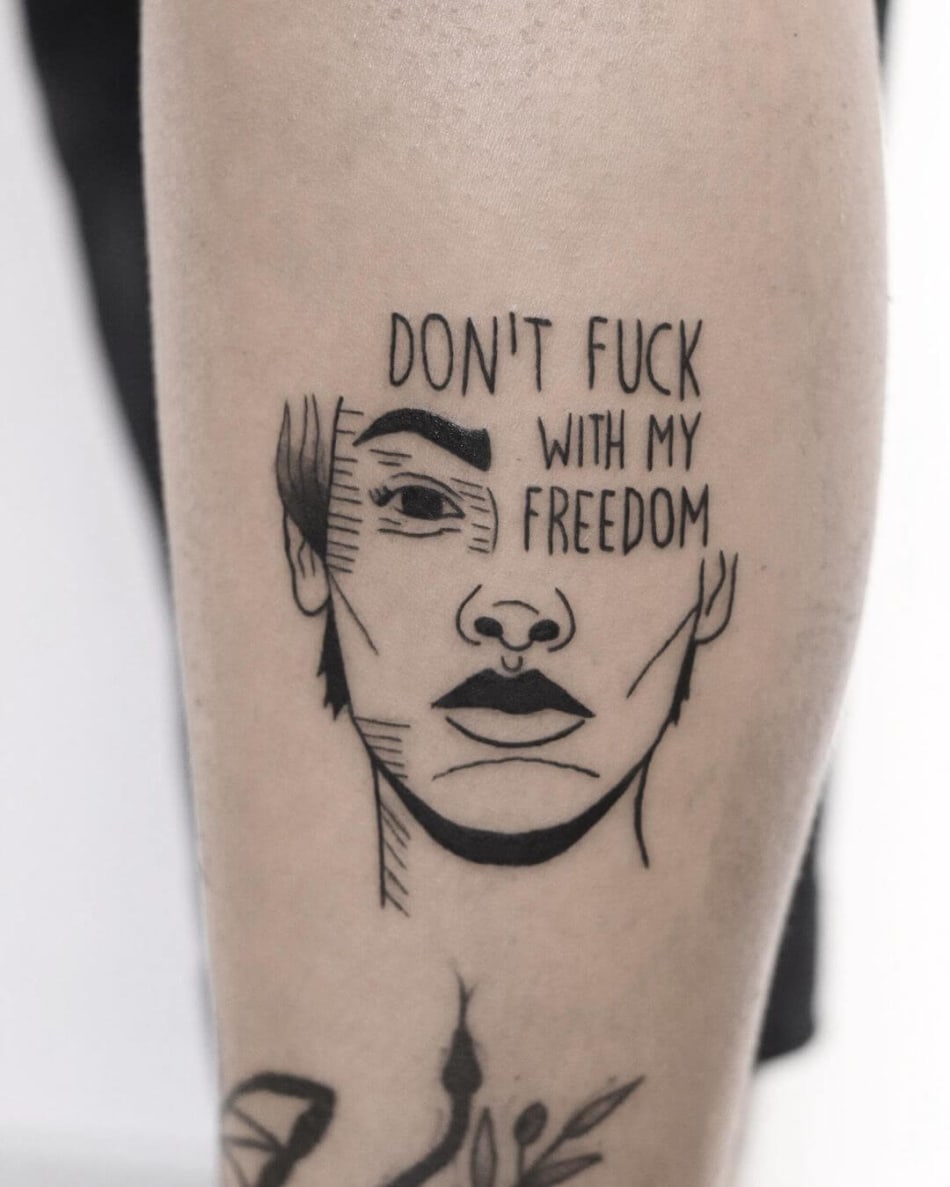 freedom tattoo by Glum tattooer