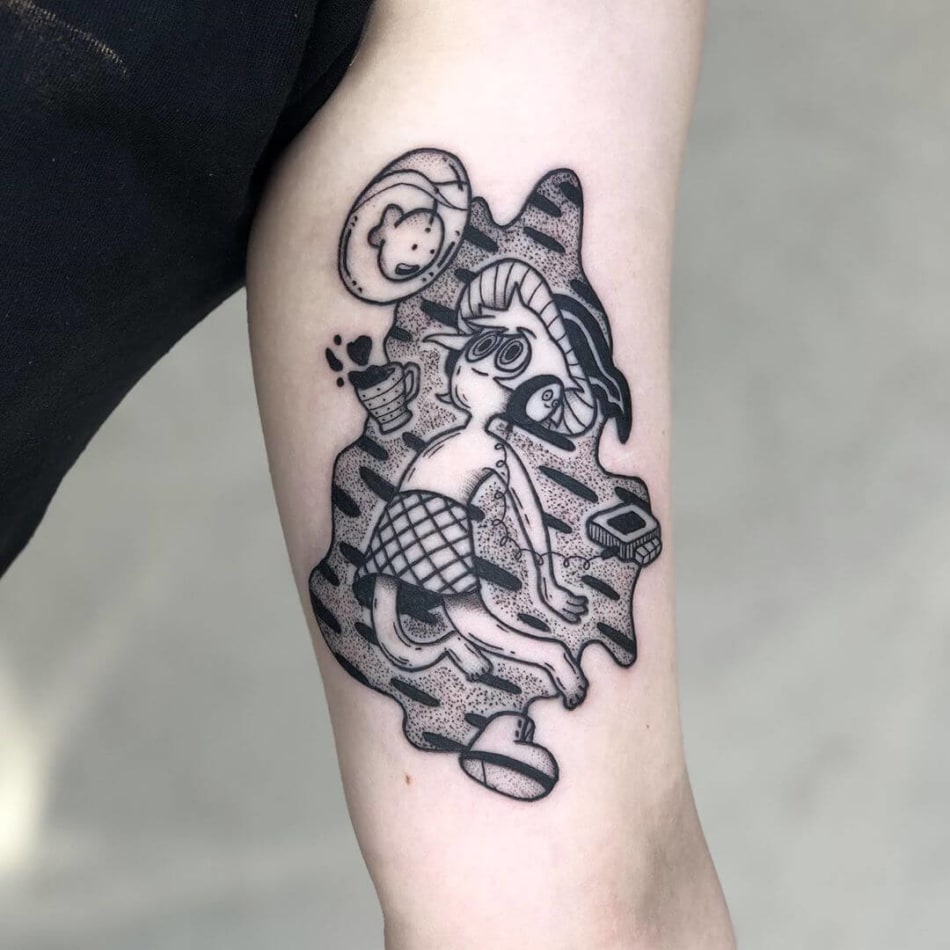 midnight gospel tv show tattoo by Joshua Burd
