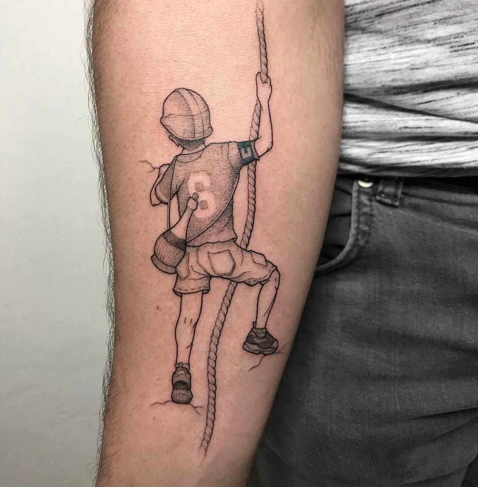 Labigotta climbing tattoo