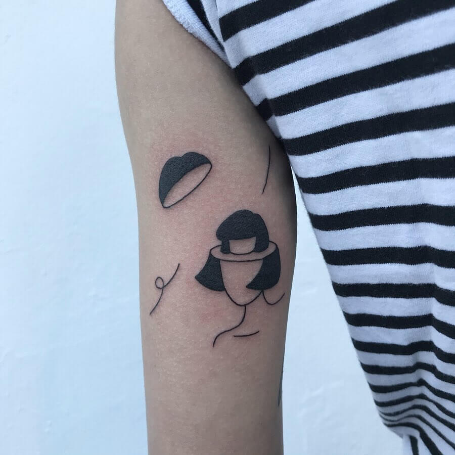 matryoshka modern woman tattoo by Layla Chen