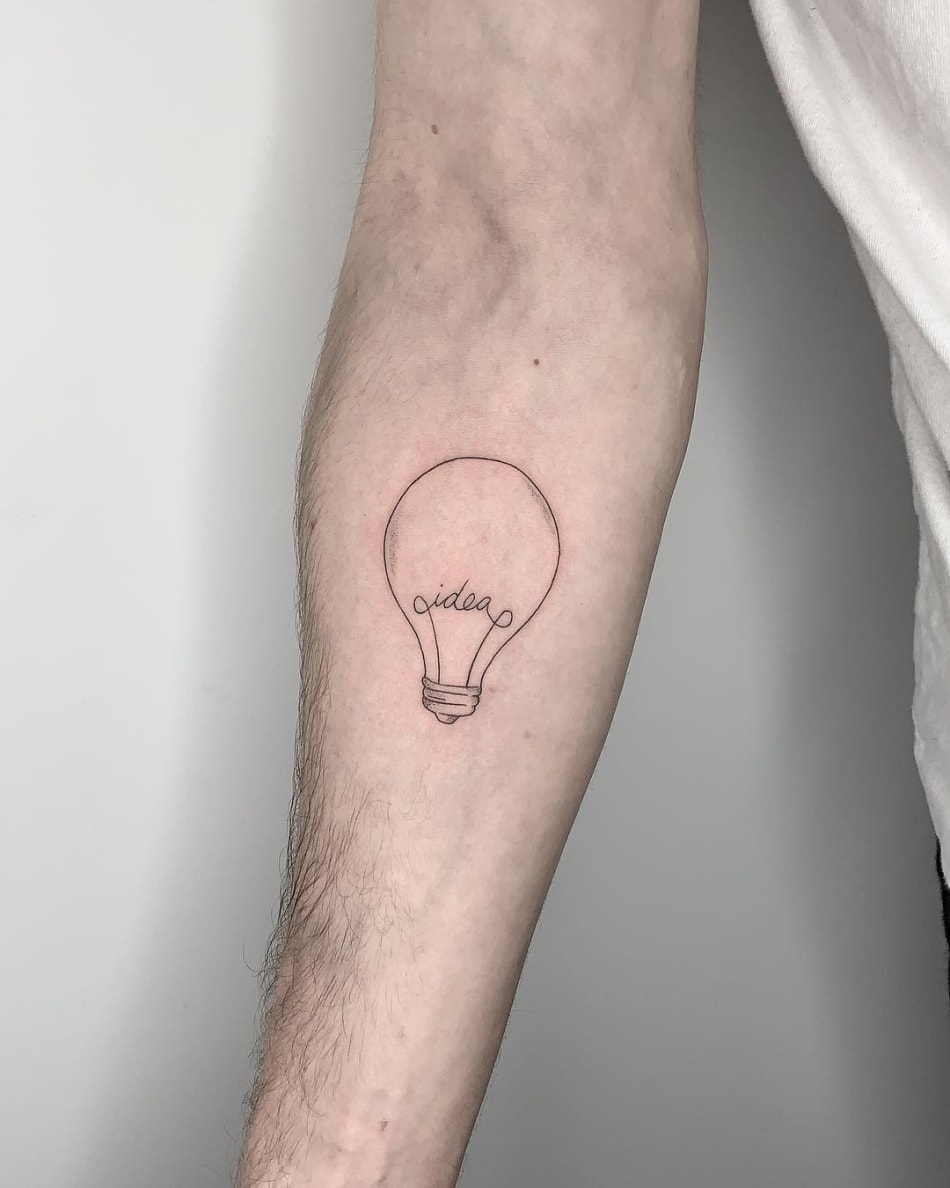 Original Lightbulb tattoo idea