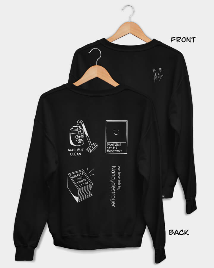 NANCYDESTROYER X WINKT collab.<br/>Sweater, black.